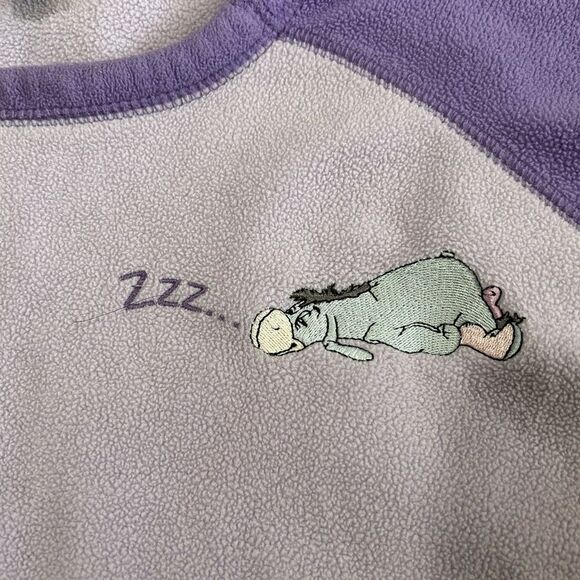Vintage Eeyore Fleece Pajama Shirt Sweatshirt - Picture 3 of 3